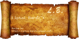 Liptai Barót névjegykártya